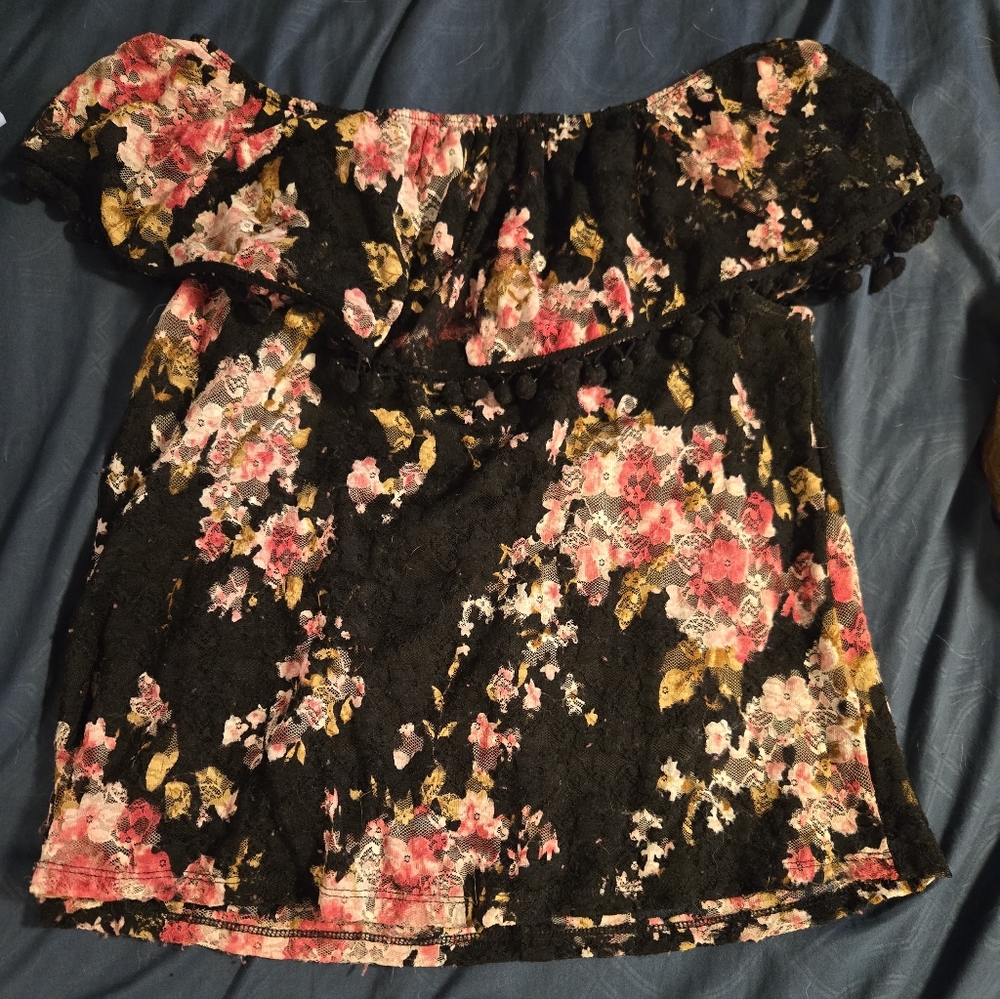 Women's over the shoulder blouse.